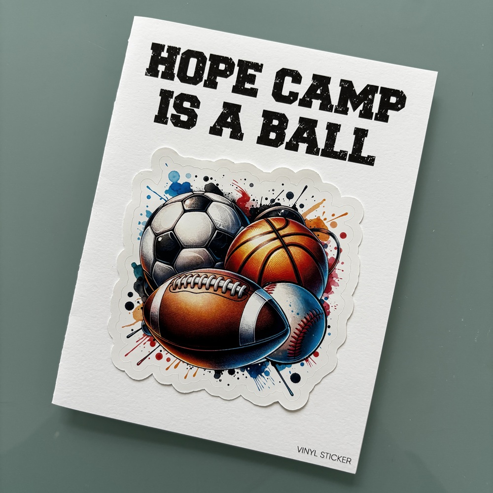 STICKER FOLDED NOTECARD-MULTI SPORTS